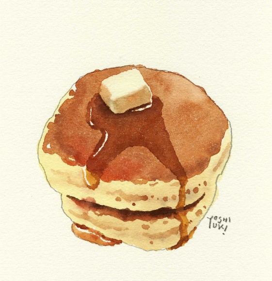 パンケーキ ホットケーキで いいじゃない イラストレーター大崎吉之の絵